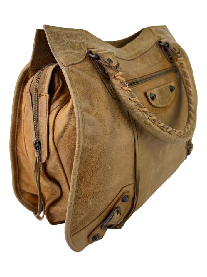 Bolsa Tote Balenciaga Mid Afternoon Chevre Caramelo - ABKT6