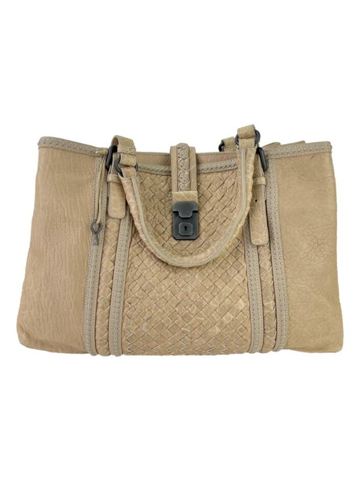 バッグ Bottega Veneta Canvas Tote Bag Leather Ela's Pinacoteca em Black/fondant | Bottega Veneta BR