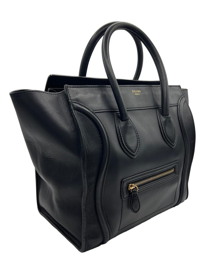 Bolsa Tote Celine Mini Luggage Couro Preta - IHX47 Original