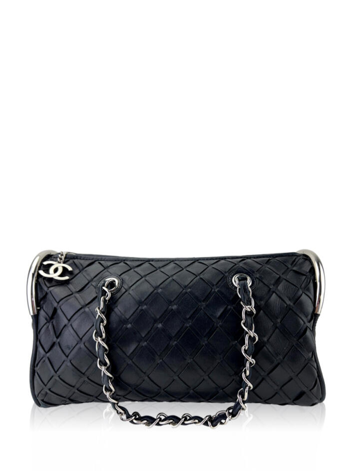 Bolsa Tote Chanel Ultimate Soft Woven Preta Original - ABIF43