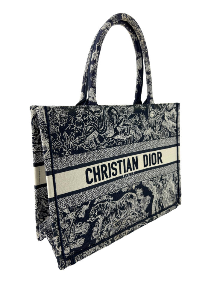 ◯DIOR Bolsa Tote Christian Dior Book Dioriviera Toile De Jouy Azul