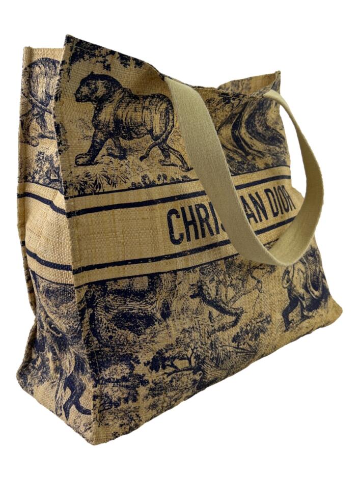 Bolsa Tote Christian Dior Dioriviera Straw Bege - BIMY19 Original