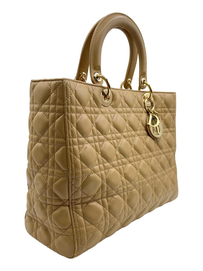 Bolsa Tote Christian Dior Lady Dior Bege - AGO269 Original