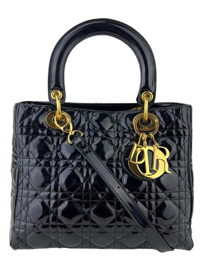 Bolsa Tote Christian Dior Lady Dior Preta Vintage - CDXD3 Original