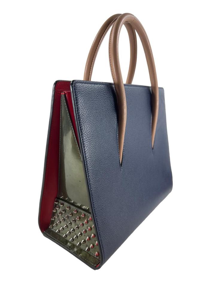 Bolsa Tote Christian Louboutin Paloma Spikes Azul - DFWU1 Original
