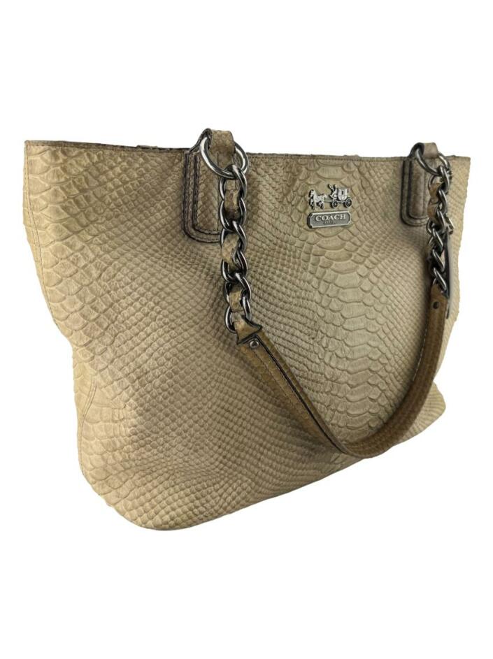 Bolsa Tote Coach Chelsea Python Bege - CBIT12 Original | Etiqueta