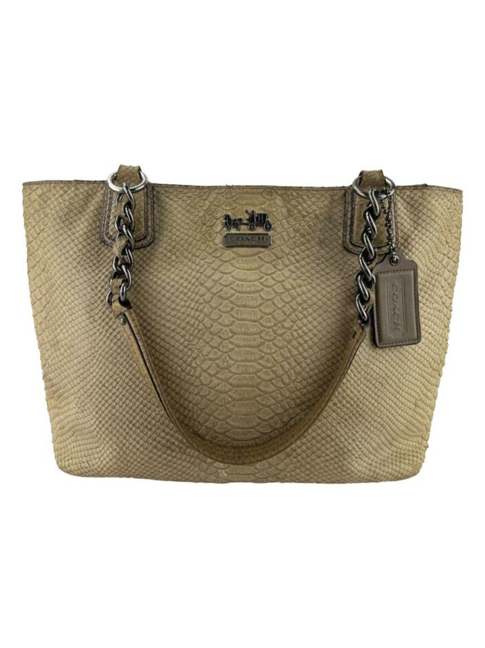 Bolsa Tote Coach Chelsea Python Bege - CBIT12 Original | Etiqueta