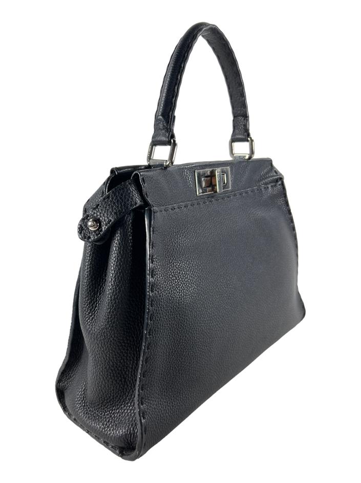 Bolsa Tote Fendi Selleria Peekaboo Regular Preta - CDOT145