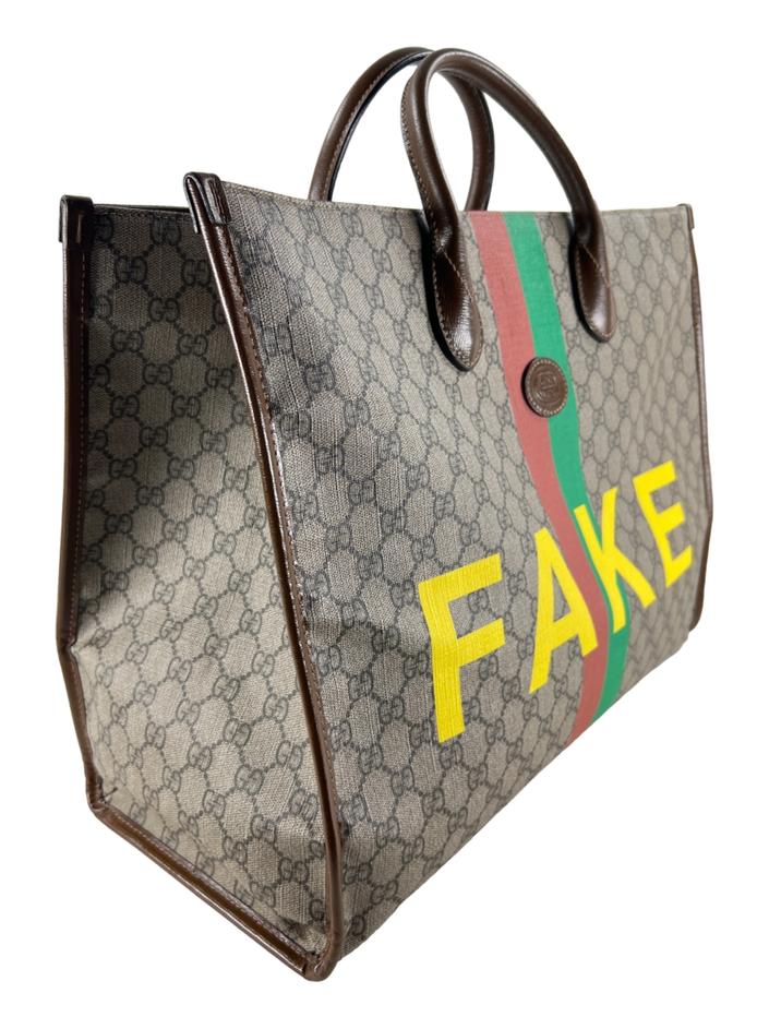Bolsa Tote Gucci Interlocking G Fake/Not Marrom - CNN206 Original