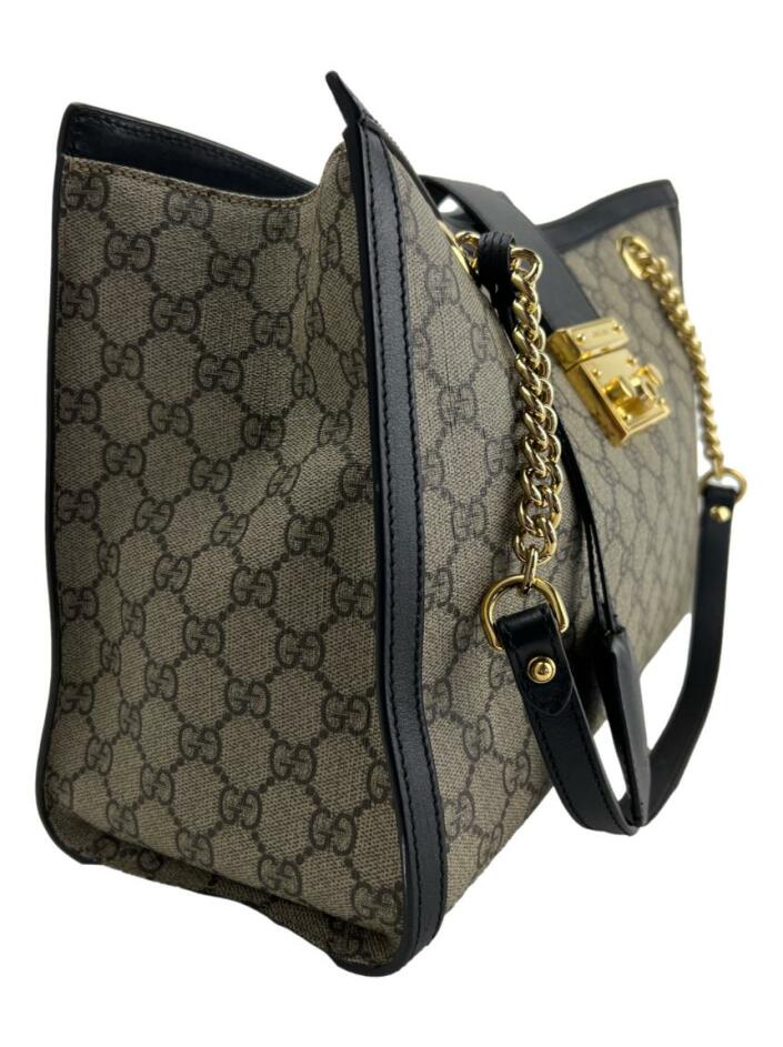 Bolsa Tote Gucci Padlock Monogram Preto - CBZA1 Original