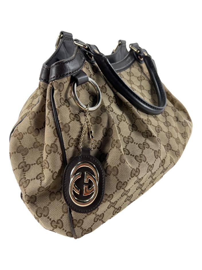 Bolsa Tote Gucci Sukey GG Marrom - DBXG1 Original | Etiqueta Única