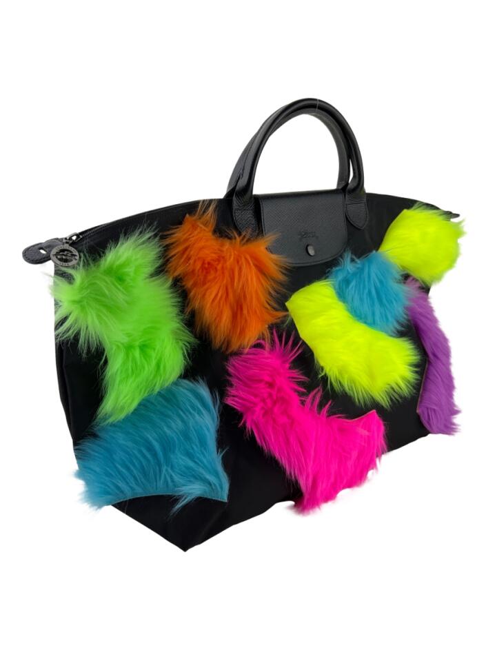 Bolsa Tote Longchamp x Jeremy Scott Le Pliage Multicolorida