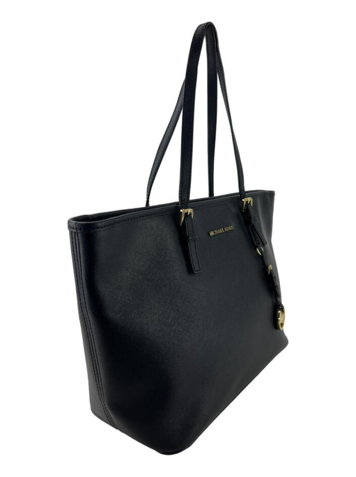 Bolsa Tote Michael Michael Kors Jet Set Travel Saffiano Preta