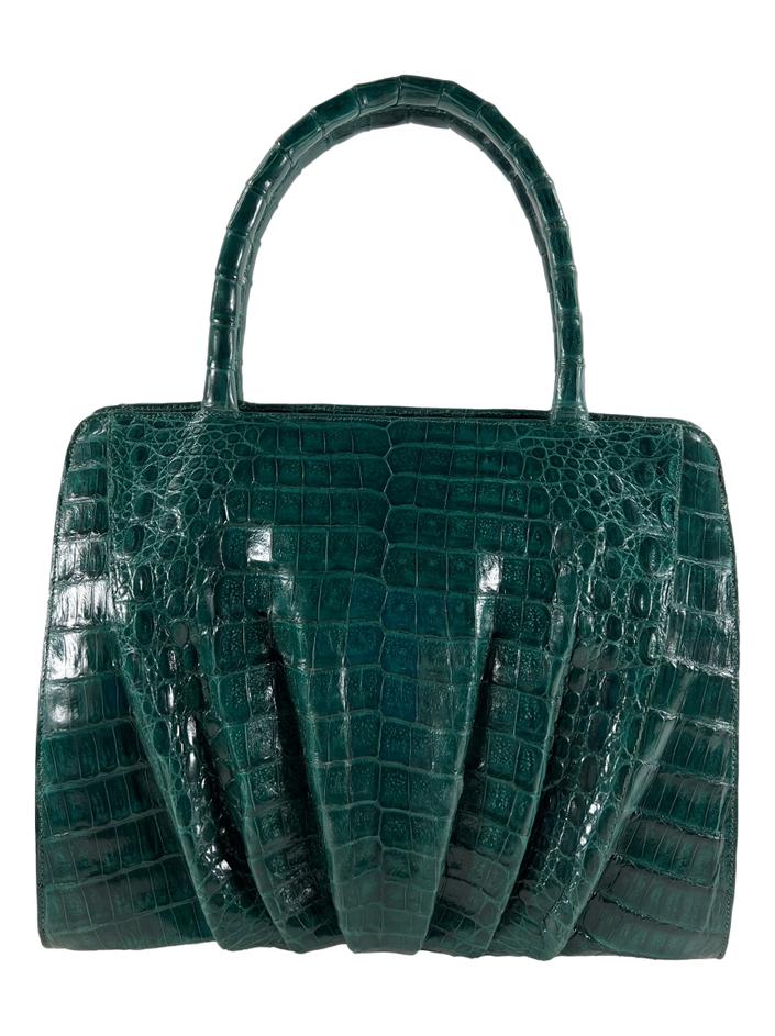 Bolsa Tote Nancy Gonzalez Crocodile Verde - CXCV11 Original