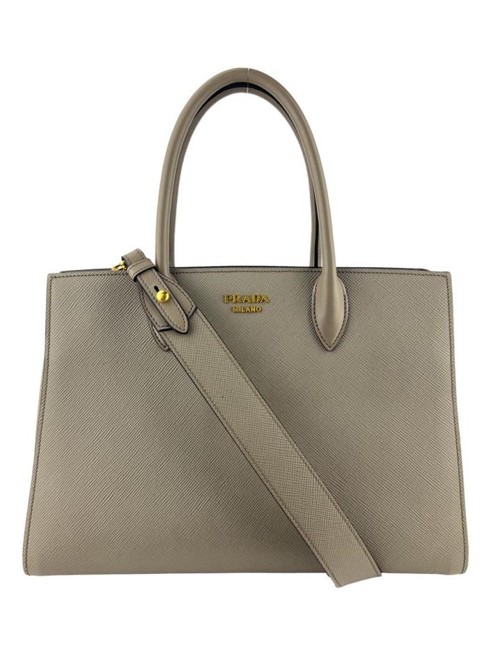 Bolsa Tote Prada Saffiano Inverted Pleat Cinza - CNMV1 Original