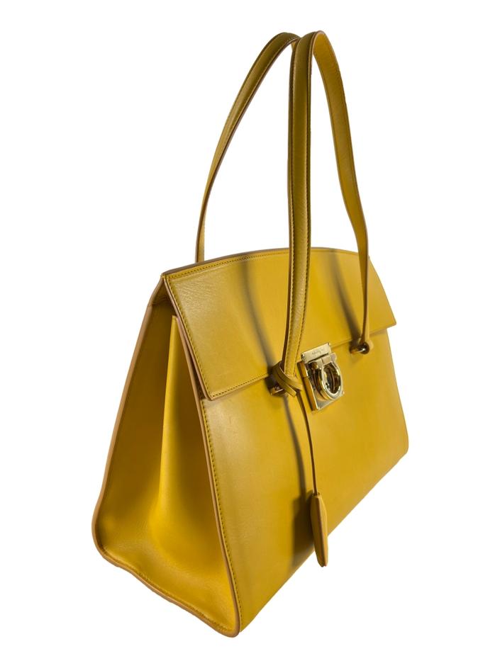 Bolsa Tote Salvatore Ferragamo Gancio Lock Amarela - DDXA1
