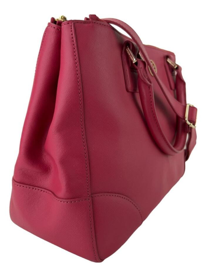 Bolsa Tote Tory Burch Robinson Rosa - HTP854 Original | Etiqueta Única
