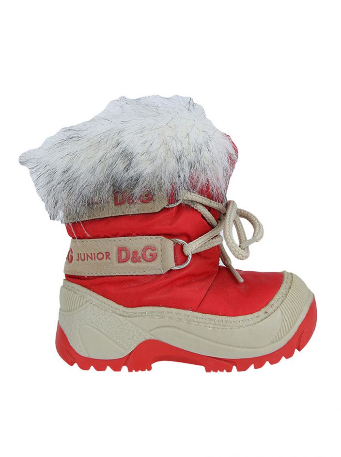 Bota D&G Junior Vermelha Infantil Original BJO66 Etiqueta Única