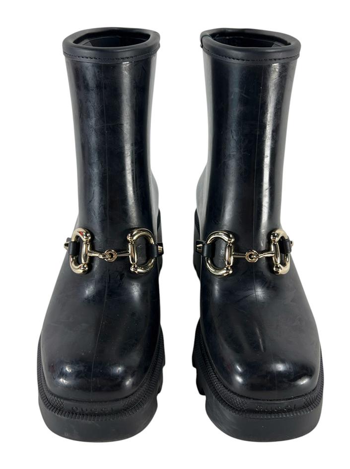 Bota Gucci Horsebit Rubber Preto - CXGQ1 Original | Etiqueta Única