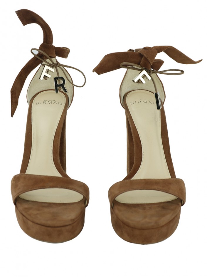 Alexandre birman celine suede best sale platform sandals