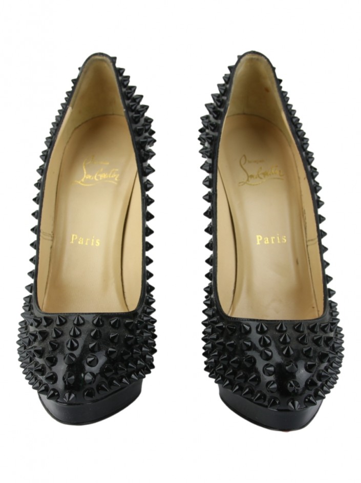 Sapato Christian Louboutin Lady Spikes Preto - GEW31 Original