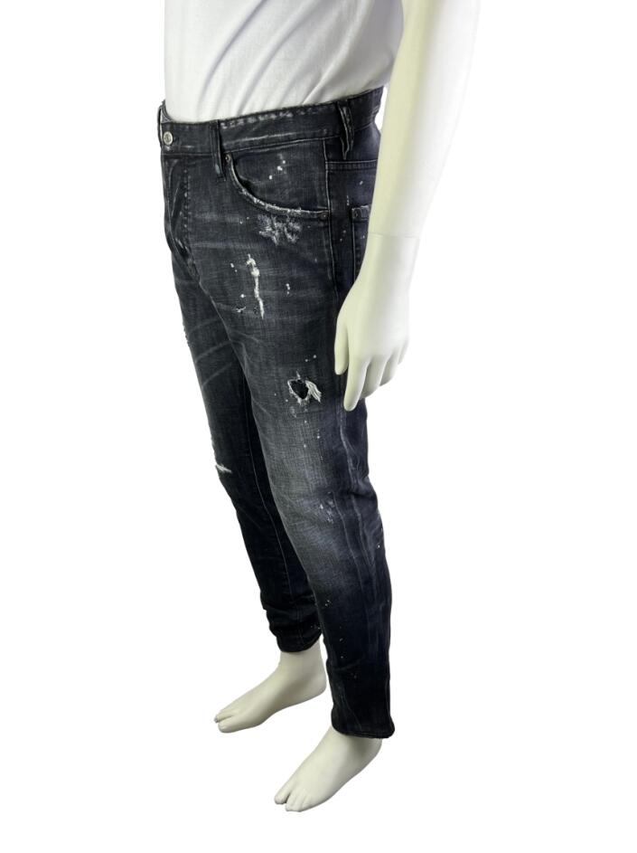 Calça Dsquared Jeans Destroyed Preto - AGHN19 Original | Etiqueta