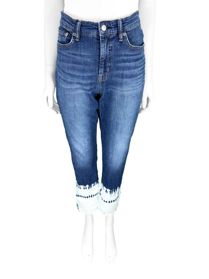 Calça Lauren Ralph Lauren Desbotada Jeans Azul IS496 Original