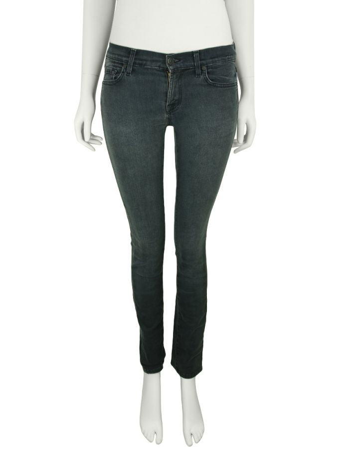 Calça Seven For All Mankind Roxanne Jeans Cinza