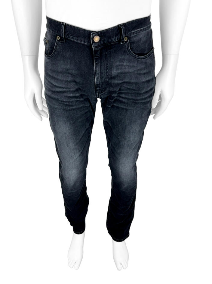 Calça Yves Saint Laurent D02 Jeans Preta - AGO174 Original
