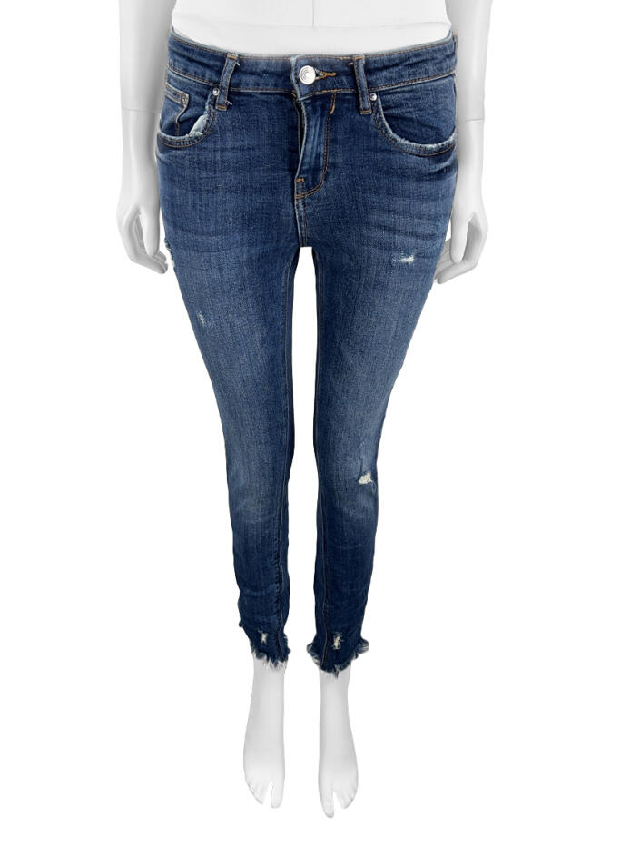 Calça Zara Jeans Azul MYQ44 Original Etiqueta Única