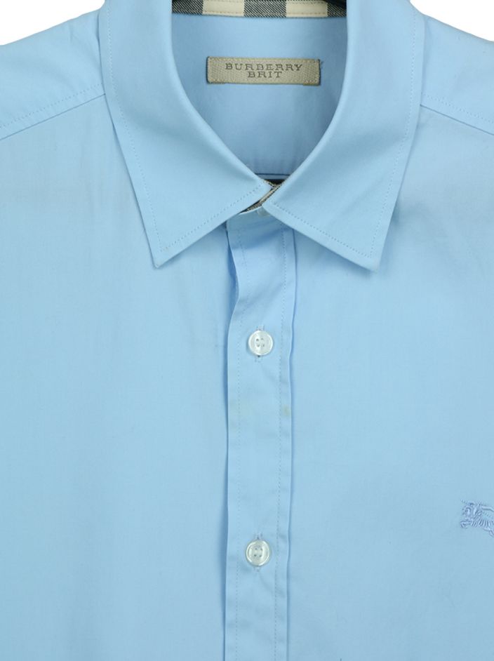 Camisa Burberry Brit Algodão Azul Clara Masculina - CZX14 Original