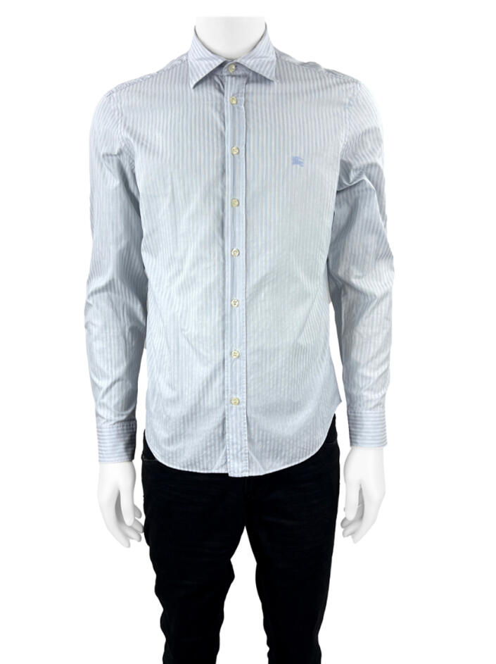 Camisa Burberry Texturizada Azul Original - FJF13 | Etiqueta Única