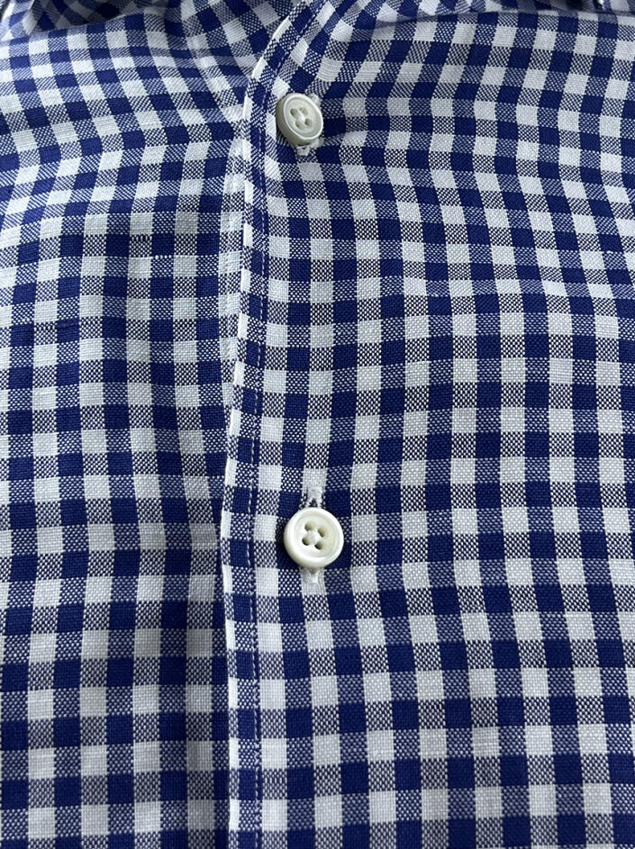 Camisa Ermenegildo Zegna Xadrez Azul - HTP913 Original | Etiqueta
