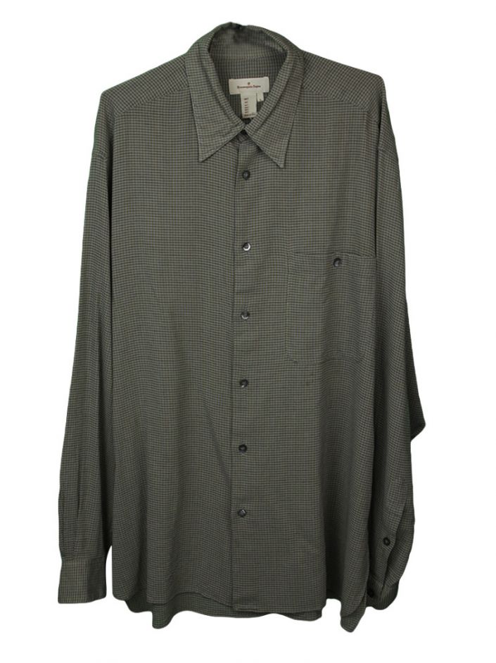 Camisa Ermenegildo Zegna Xadrez Masculino - CCE12 Original | Etiqueta Única