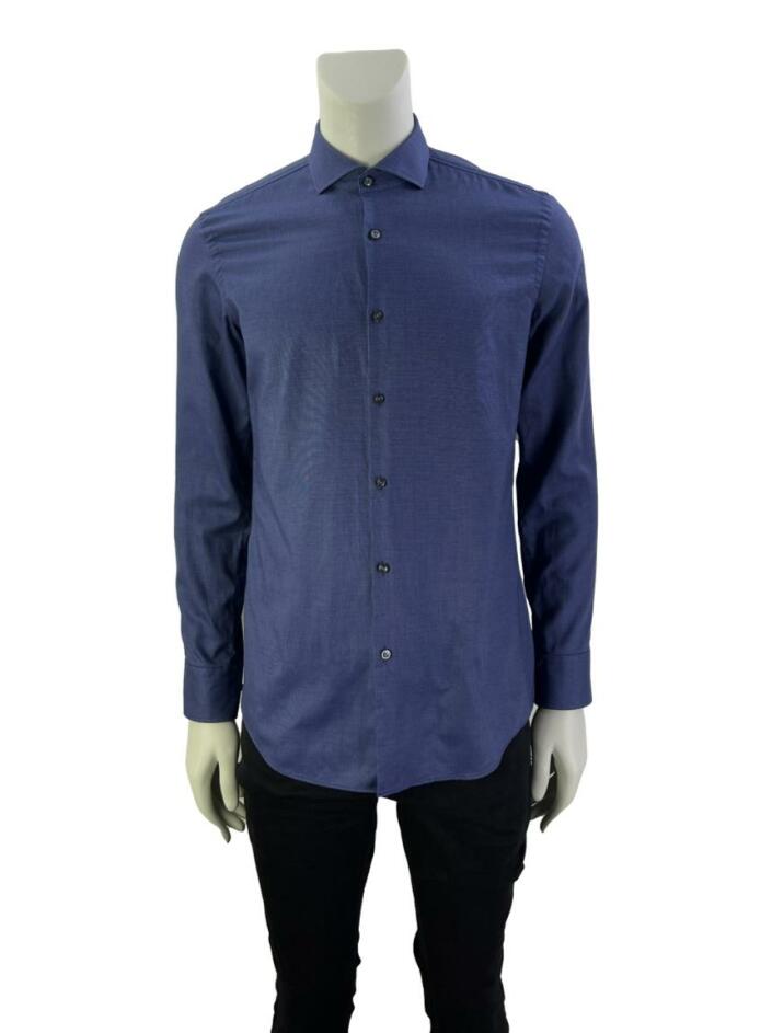 Camisa Hugo Boss Boss Slim Fit Azul - QGG31 Original | Etiqueta Única