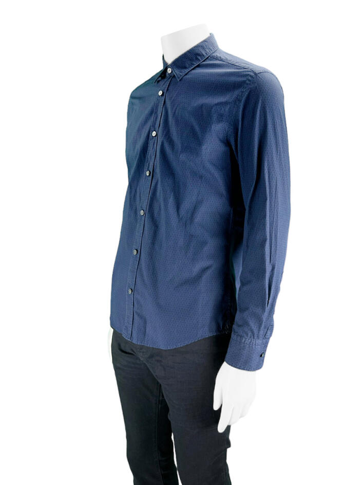 Camisa Hugo Boss Slim Fit Azul - AHBT211 Original | Etiqueta Única