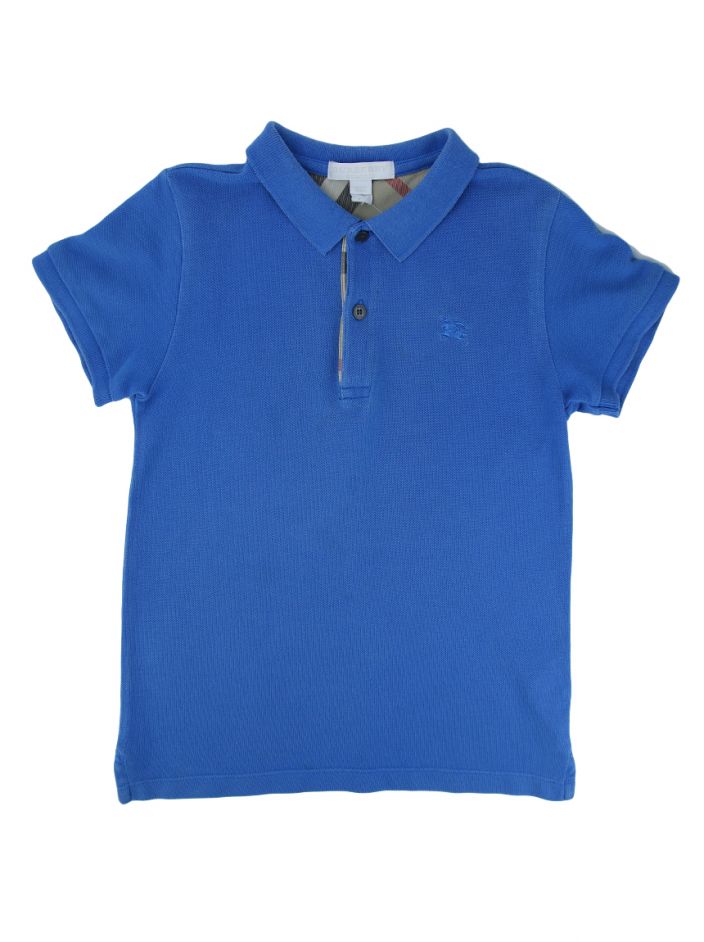 Camisa Polo Burberry Azul Infantil Original Etiqueta Unica