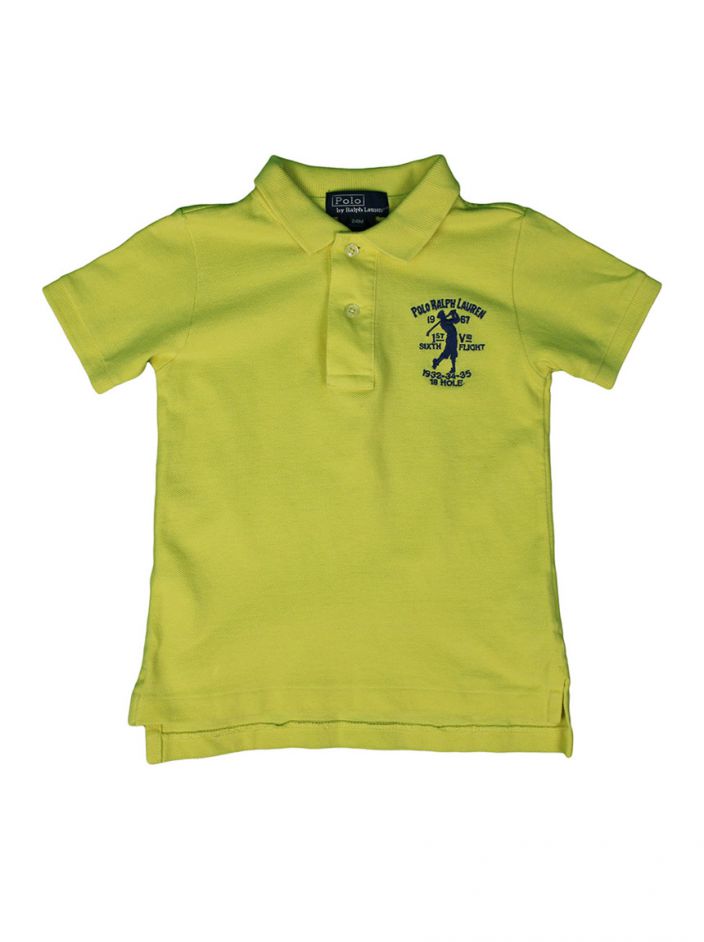 Camisa Polo Ralph Lauren Original Azul e Amarela Infantil