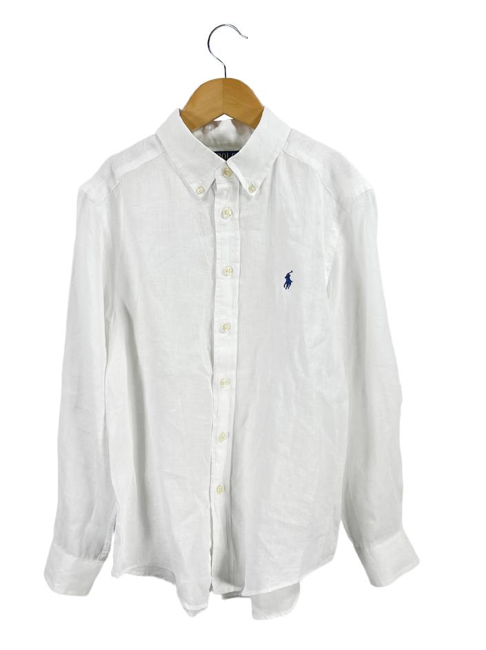 Camisa Polo Ralph Lauren Linho Branco - BJIG41 Original | Etiqueta Única