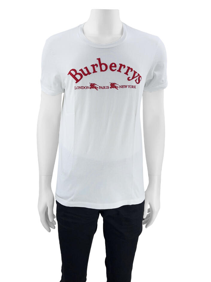 Camiseta Burberry Bordada Branca - AHBT168 Original | Etiqueta Única