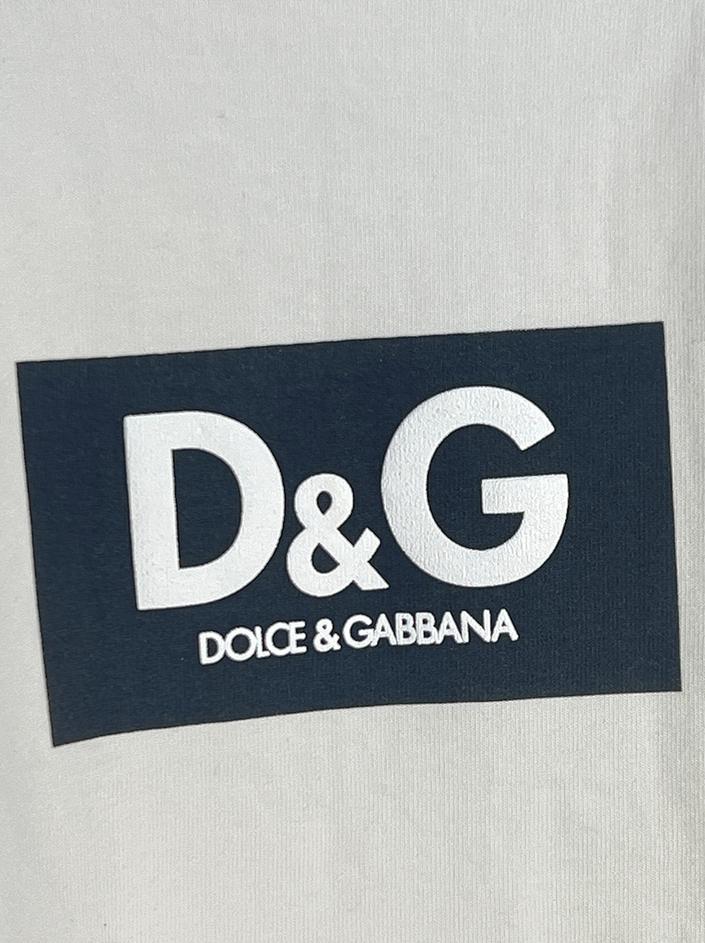 Camiseta Dolce & Gabbana Logo Off White - CMDV23 Original