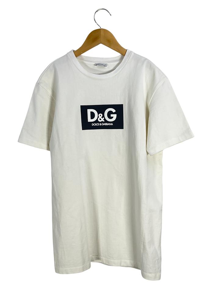 Camiseta Dolce & Gabbana Logo Off White - CMDV23 Original