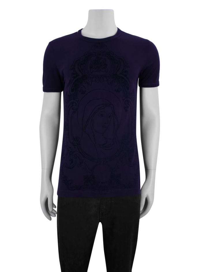 Camiseta Dolce & Gabbana Virgin Mary Vinho Masculina - LTA48