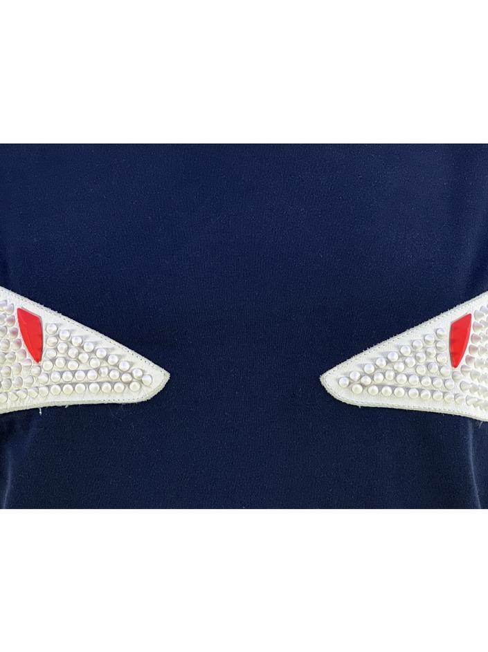 Camiseta Fendi Monster Eye Spikes Azul - LTA389 Original