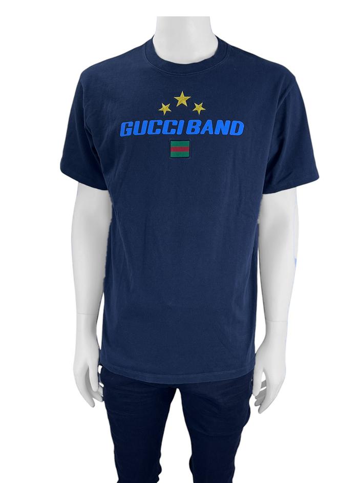 Camiseta Gucci Band Oversized Preta - CHTA27 Original | Etiqueta Única