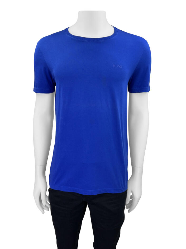 Camiseta Hugo Boss Slim Fit Azul - AHBT159 Original | Etiqueta Única
