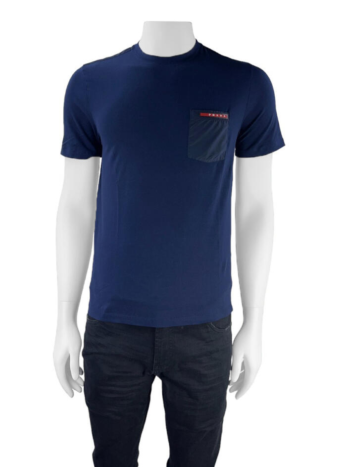 Camiseta Prada Pocket Azul Original - IJW70