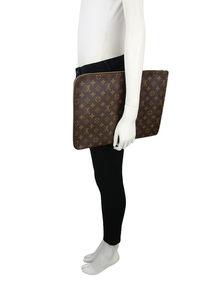 Capa de notebook Louis Vuitton original em canvas monograma feminino