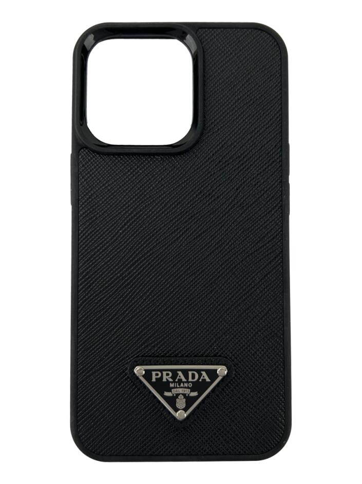 Capa para celular Prada Saffiano iPhone 13 Pro Preto - ABRY34