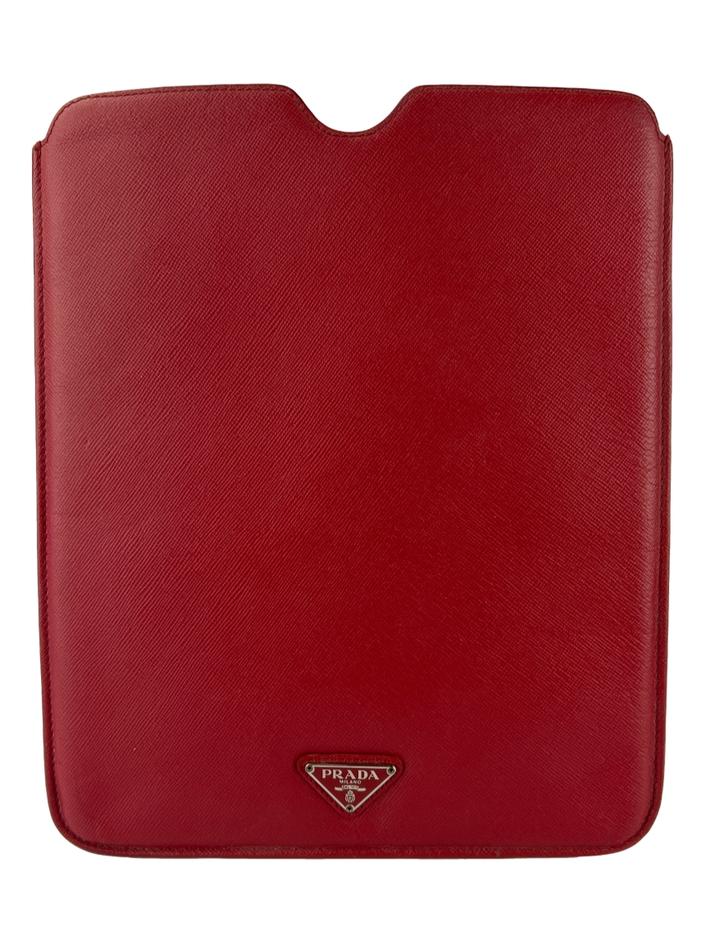 PRADA 三角ロゴプレート サファイアーノレザー iPadケース レッド Capa Prada iPad Saffiano Vermelha - COVJ3 Original | Etiqueta Única